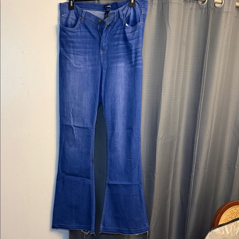 Fashion Nova Dark Blue Flare Jeans